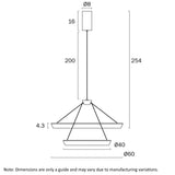 Telbix Vantel 2 Tier Pendant