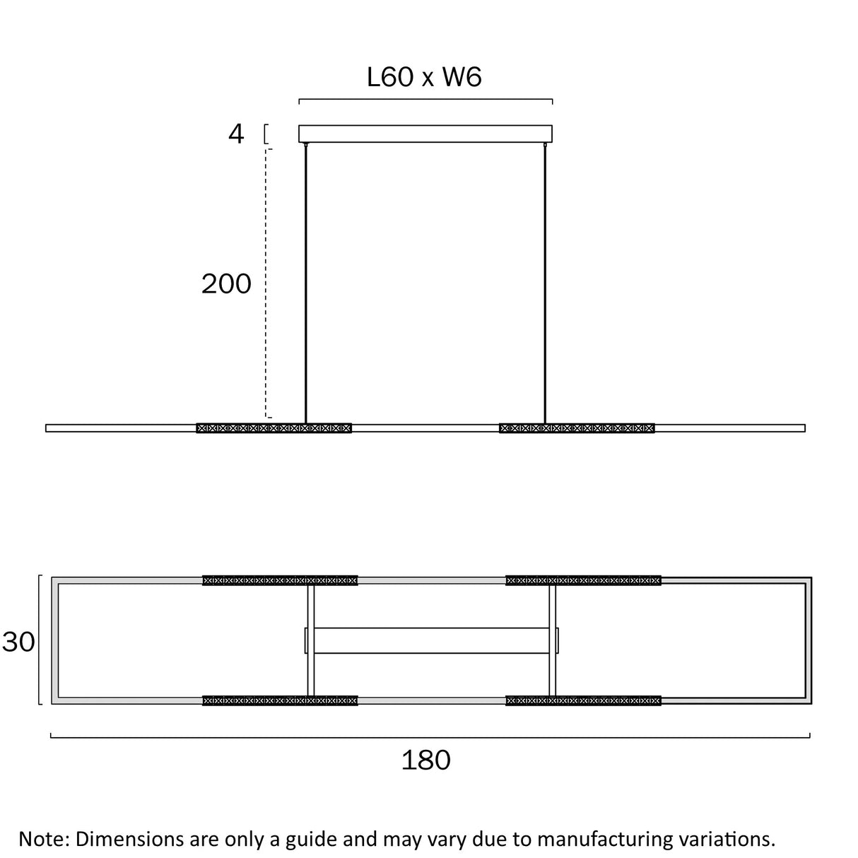 Telbix Zafra Rectangle Pendant