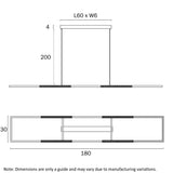 Telbix Zafra Rectangle Pendant