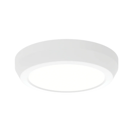 White Energy-saving Domus Glide LED fan light kit for ceiling fans on a white background