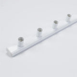 White Contemporary Domus HL 804 4LT Hollywood mirror wall light with multiple sockets on a white background