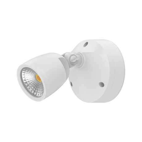 White Energy-efficient Domus Muro Eco 10 No-SR Trio LED fixture white background