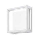 White Energy-efficient 12W LED square wall light by Domus YORK-12 on a white background