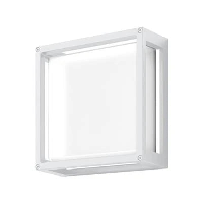 White Energy-efficient 12W LED square wall light by Domus YORK-12 on a white background