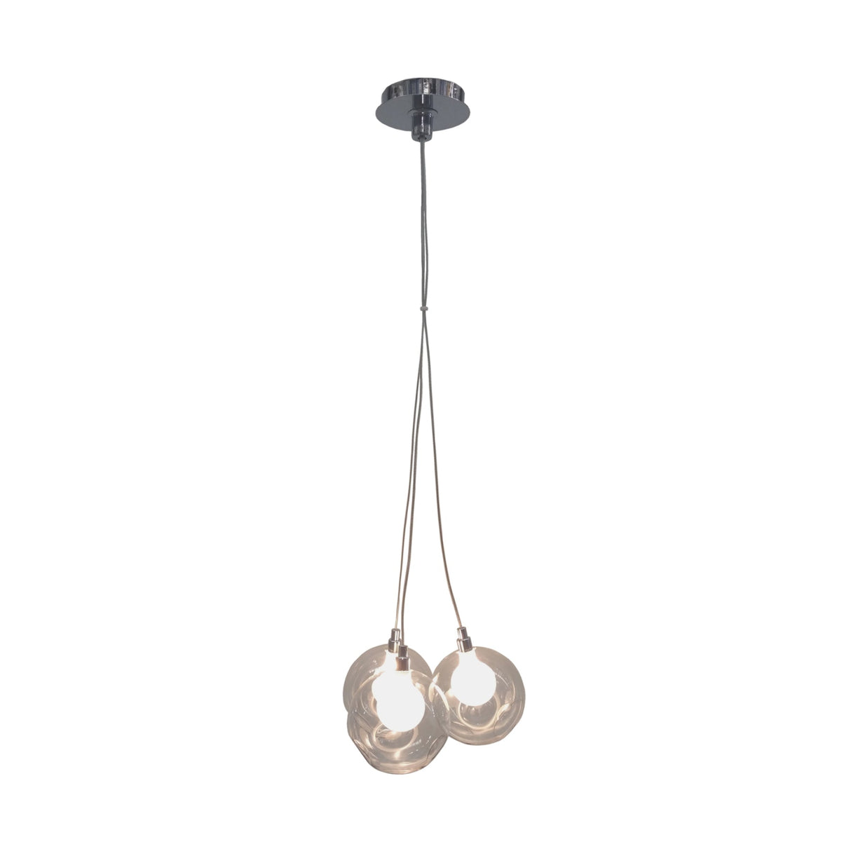 Replica BOCCI 28w 3 Clear Glass / 3 Grey Chrome by VM Lighting