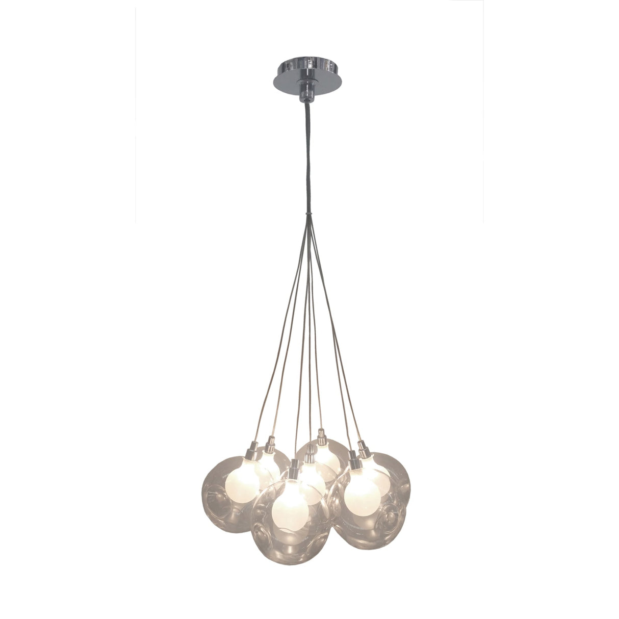 Replica BOCCI 28w 7 Clear Glass / 7 Grey Chrome by VM Lighting