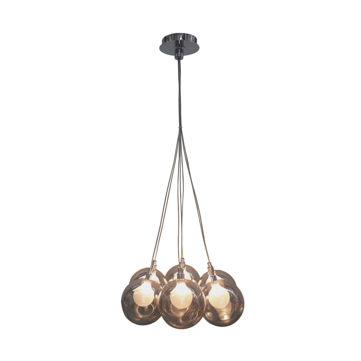 Replica BOCCI 28w 7 Clear Glass / 7 Grey Chrome by VM Lighting