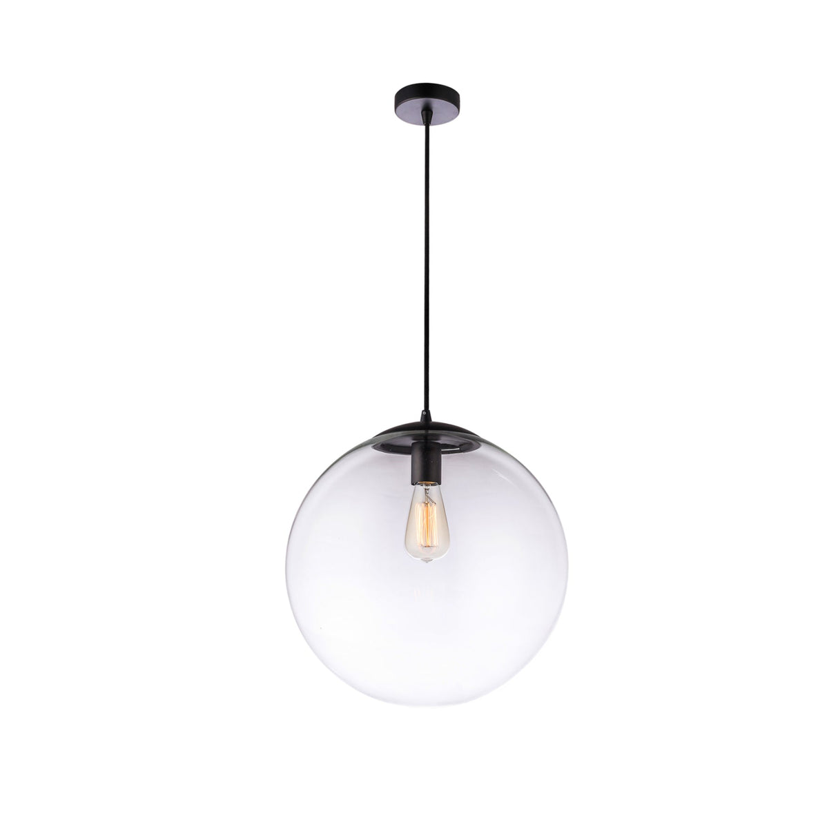 SFERA Black Clear Sphere Glass Pendants by VM Lighting