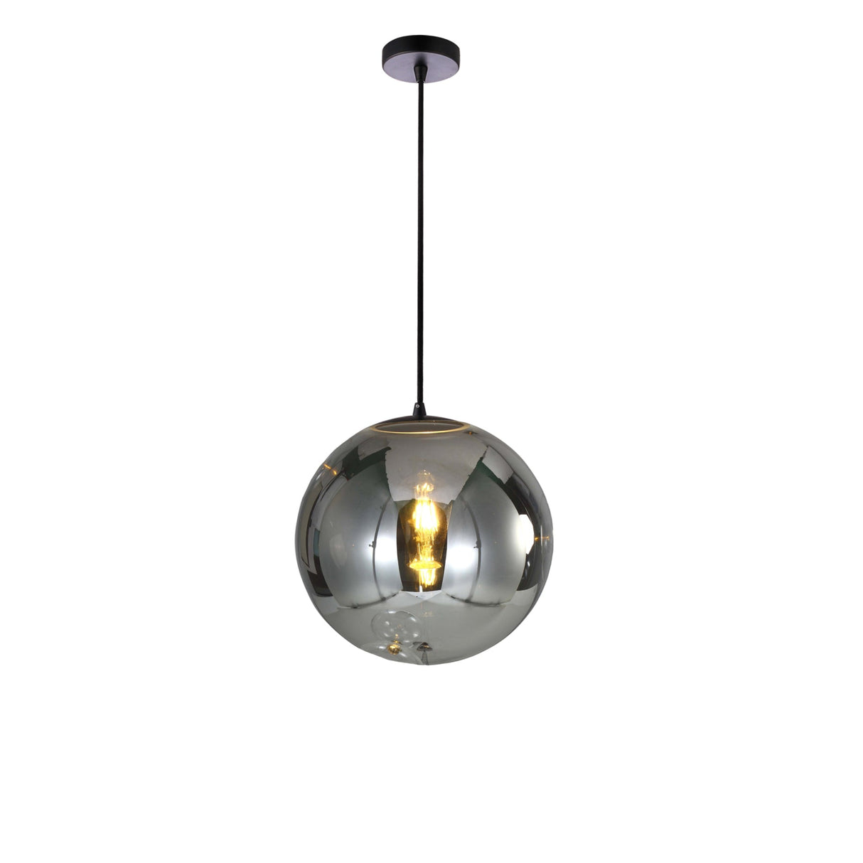 SFERA Black & Grey Chrome Sphere Glass Pendants by VM Lighting