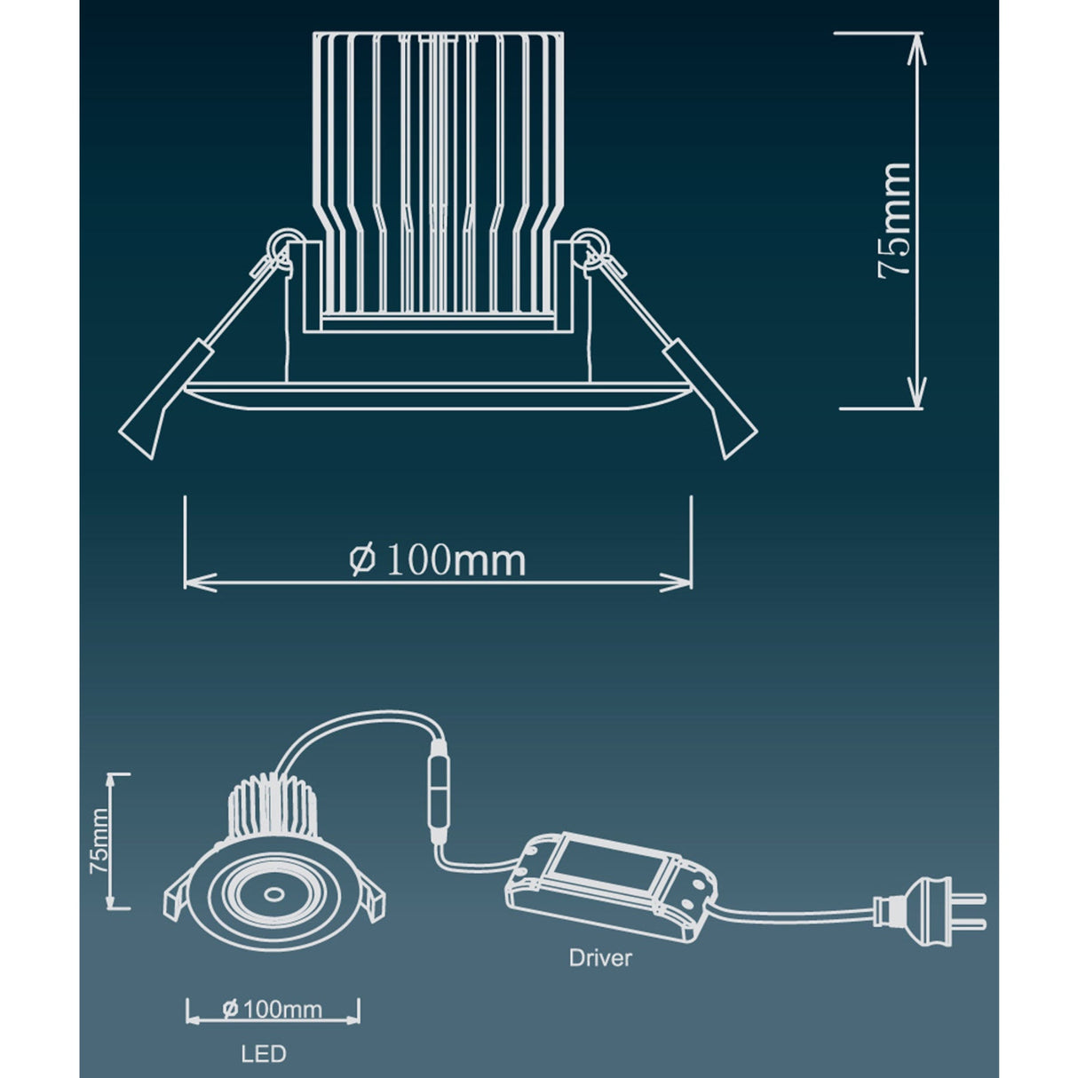 Focal LED 10 Watt Dimmable Downlight by VM Lighting