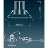 Focal LED 10 Watt Dimmable Downlight by VM Lighting