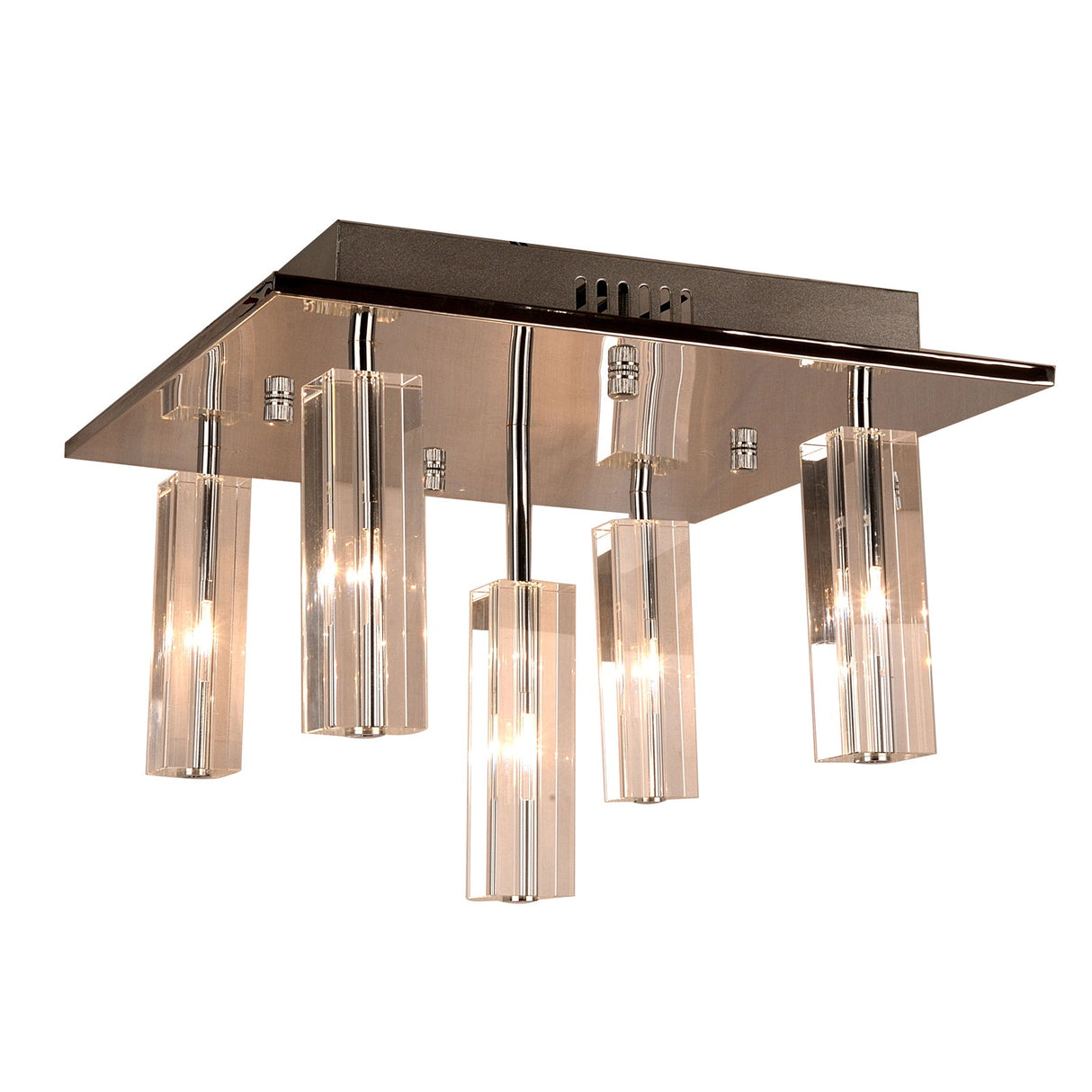 CUBO 5 Light Crystal Flush Pendant by VM Lighting