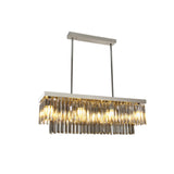 Marki Grey/Chrome Crystal Pendant 80cm by VM Lighting