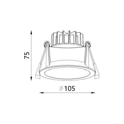 3A DL9415 10W GIMBLE DEEP RECESEED DOWNLIGHT