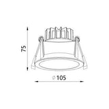 3A DL9415 10W GIMBLE DEEP RECESEED DOWNLIGHT