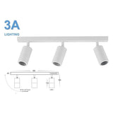 3A Lighting 3 Lights Bar Adjustable Spotlight 2143