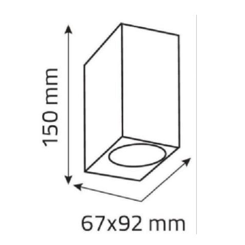 3A Lighting Square Up/Down Wall Pillar Light ST5025