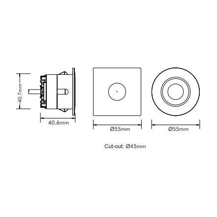 3A 5W Mini LED Downlight Tri Colour DL51TC