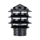 Domus BL-100 Three Tier Bollard Head E27 Garden Light Powder Coated Finish