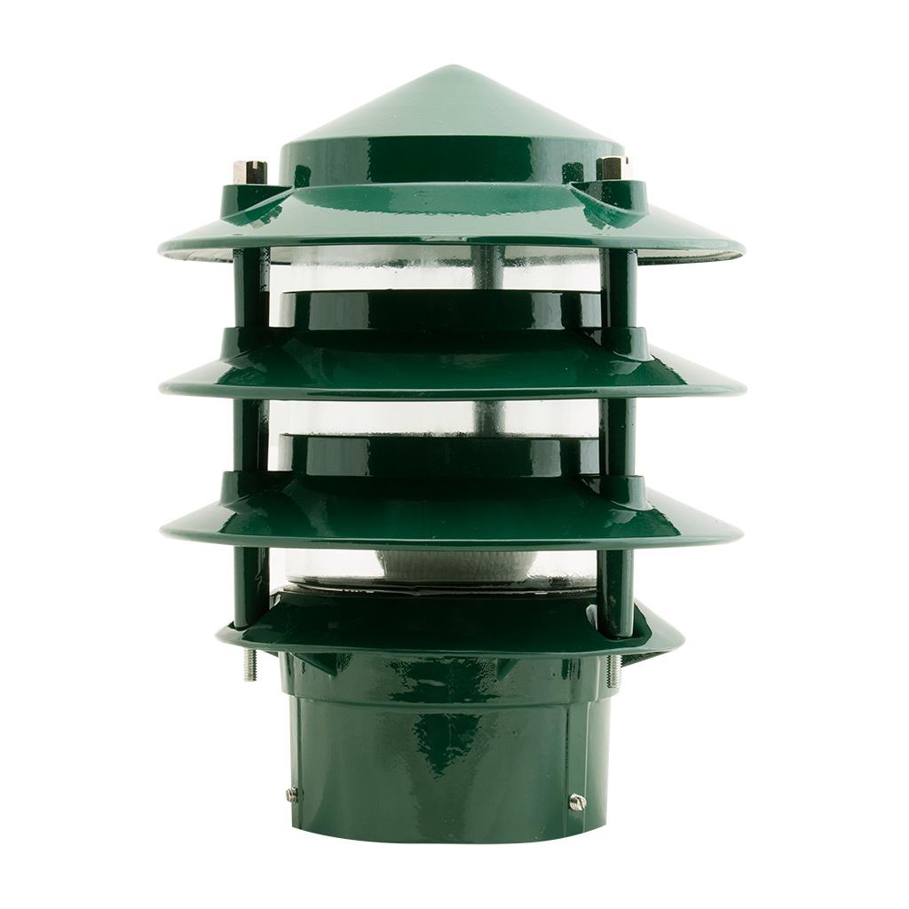 Domus BL-100 Three Tier Bollard Head E27 Garden Light Powder Coated Finish