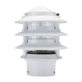 Domus BL-100 Three Tier Bollard Head E27 Garden Light Powder Coated Finish