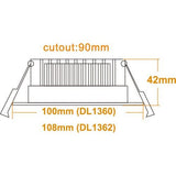 3A DL1362 13W Samsung Chip Tri-Colour LED Downlight