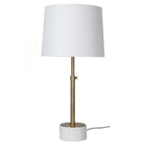 Oriel Lighting UMBRIA Height Adjustable Scandi Lamp in Antique Brass