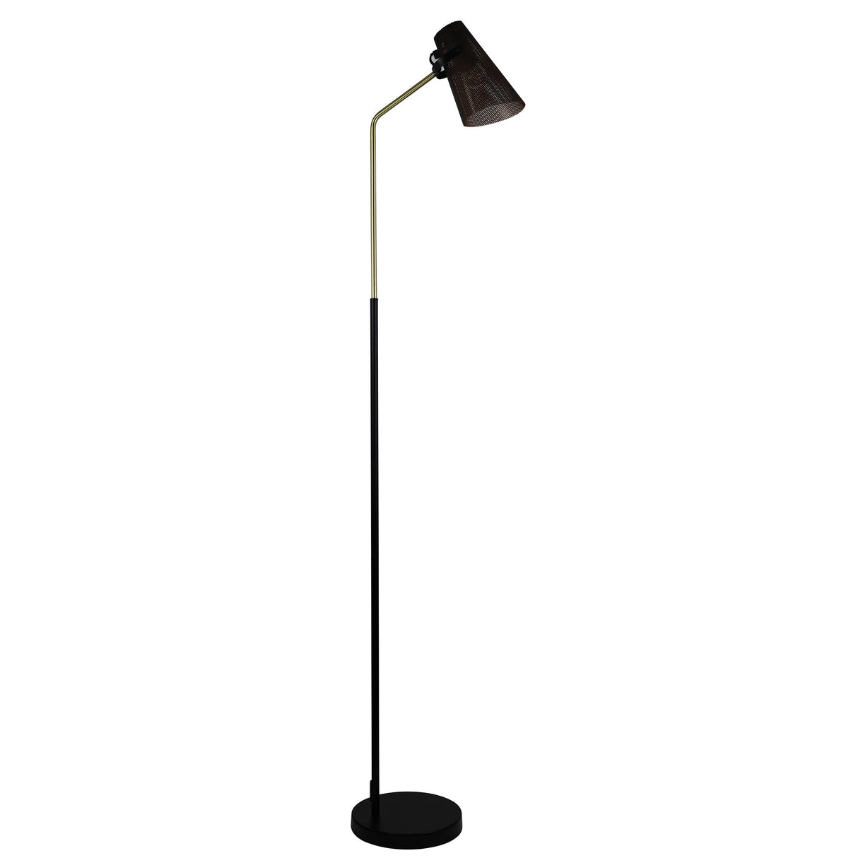 Oriel Lighting PERFO FLOOR LAMP BLACK & BRASS FLOOR LAMP