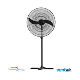 Ventair Matt Black 750mm Heavy Duty Pedestal Fan Black