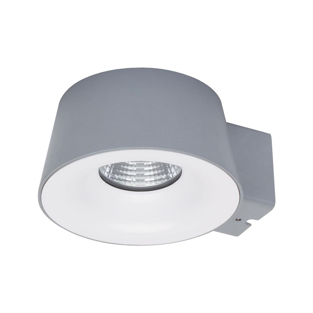 Domus CUP 10W LED IP54 240V WALL BRACKET SILVER