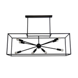 Oriel Lighting GEORGETOWN.100 Designer Box Pendant with Exposed Globes Black