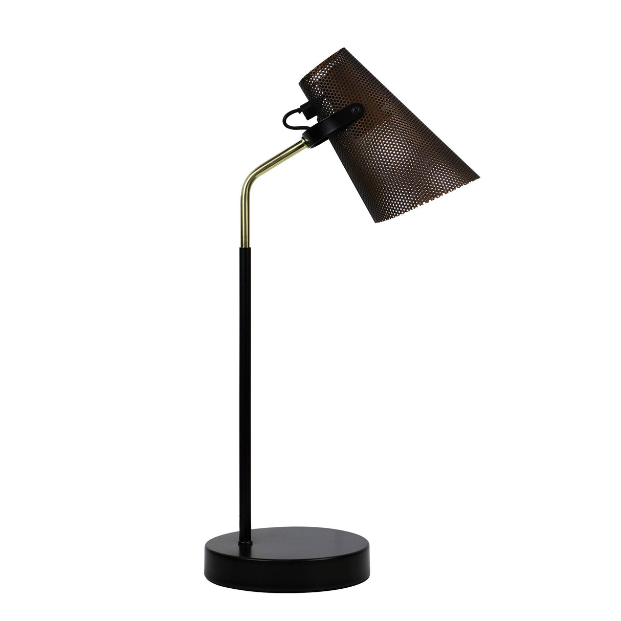 Oriel Lighting PERFO DESK LAMP BLACK & BRASS