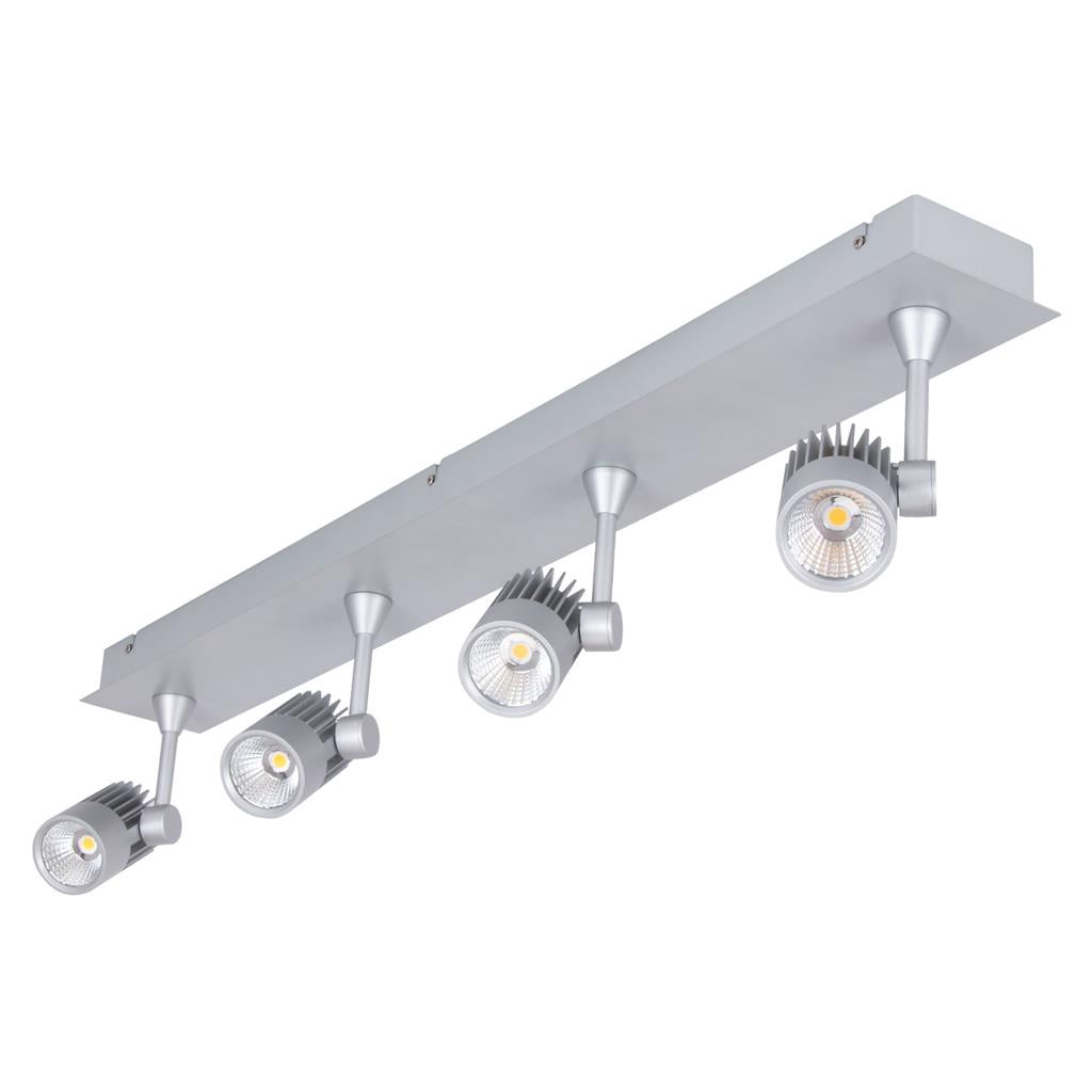 Domus JET-4B 4 x 10W LED Spotlight Bar Silver