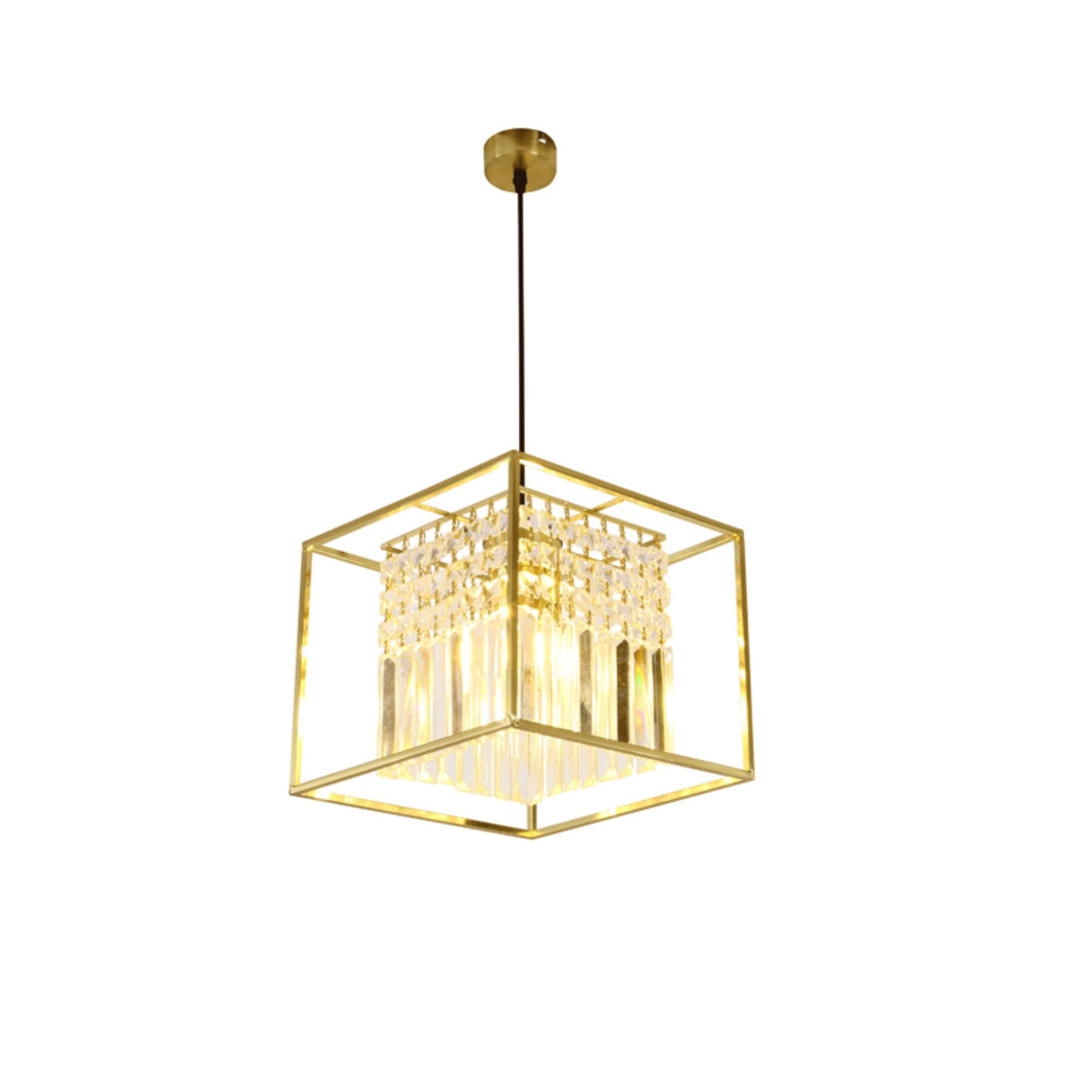 Tael 1 Light Satin Brass Crystal by VM Lighting