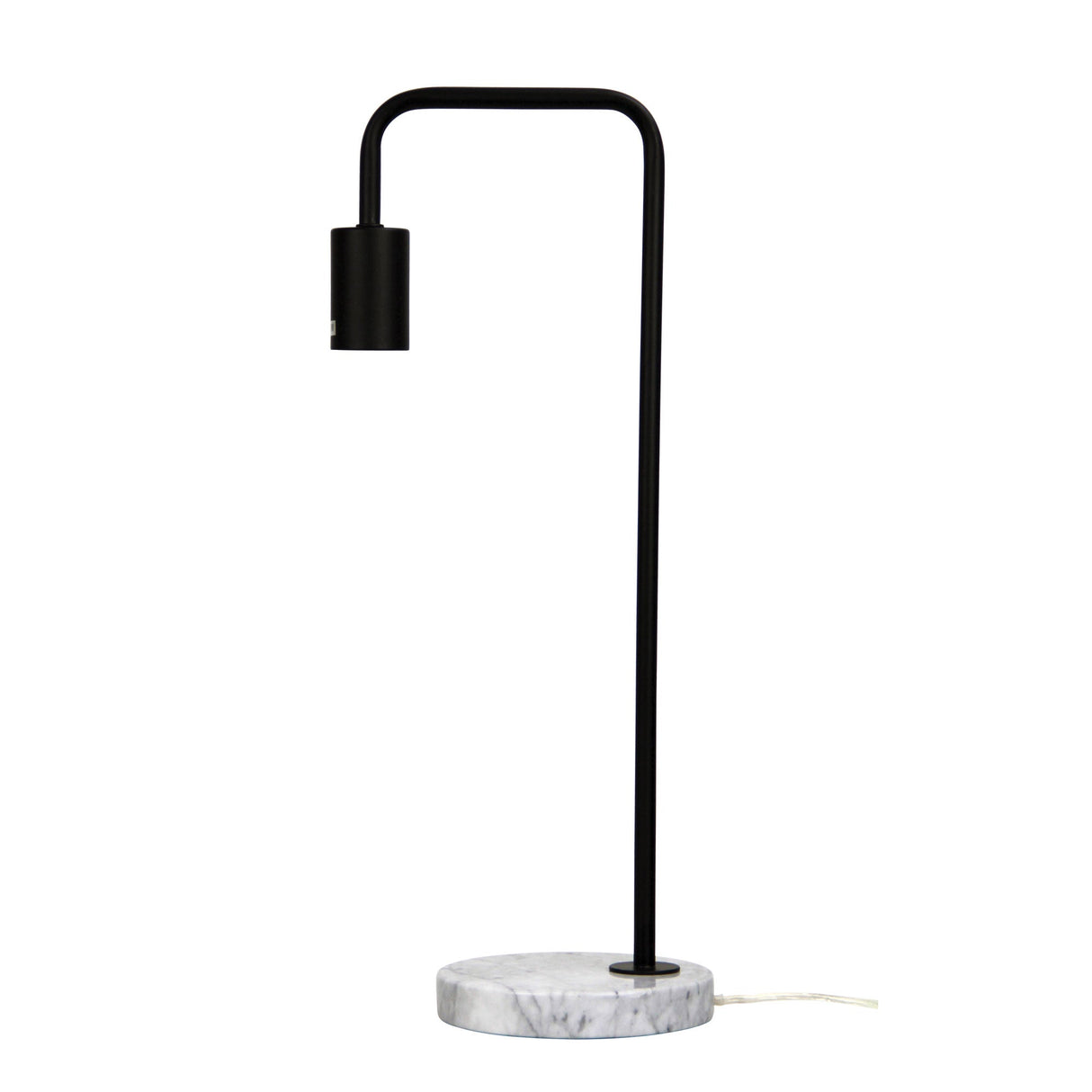 Oriel Lighting VILLE TABLE LAMP Black Scandi Lamp with Marble Base