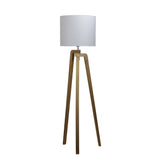 Oriel Lighting LUND FLOOR LAMP Scandi Inspired Timber Tripod Lamp with Shade