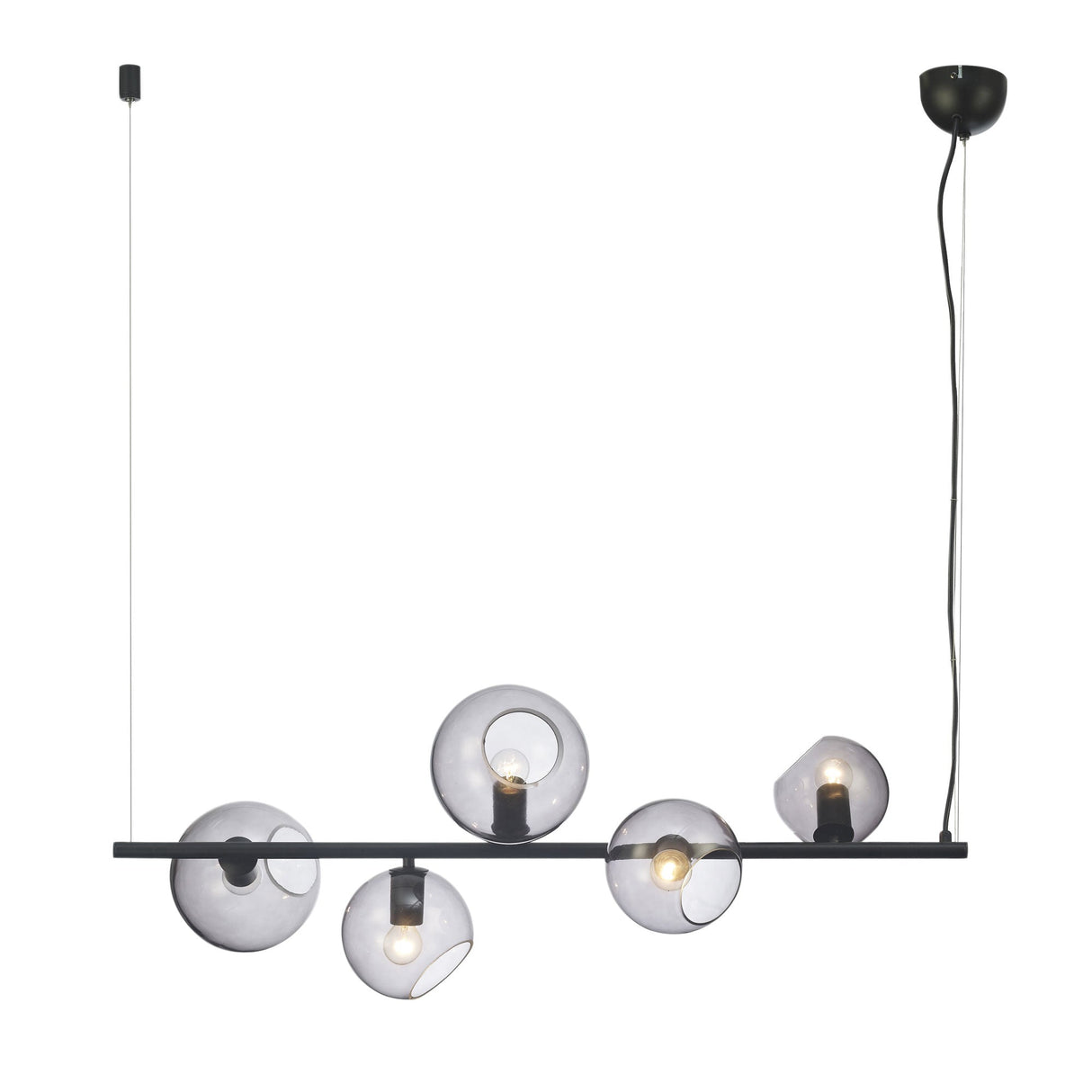 Oriel Lighting SINUS 120cm Designer Satellite Suspended Pendant Black