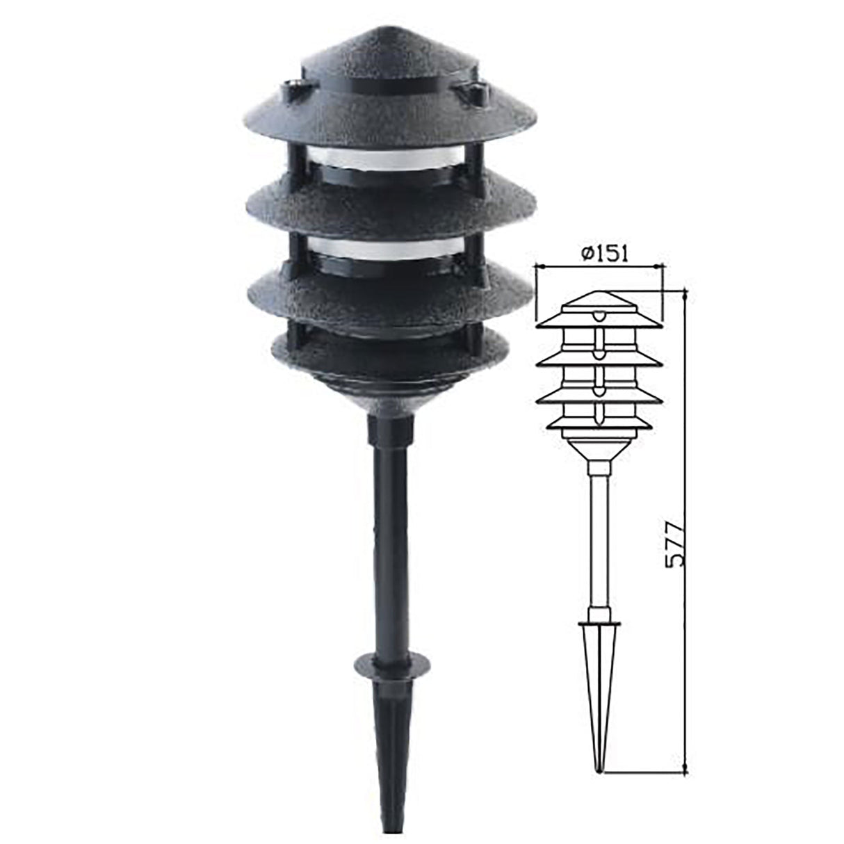 Oriel Lighting PAVILLION 12V DIY Garden Pathway Spike