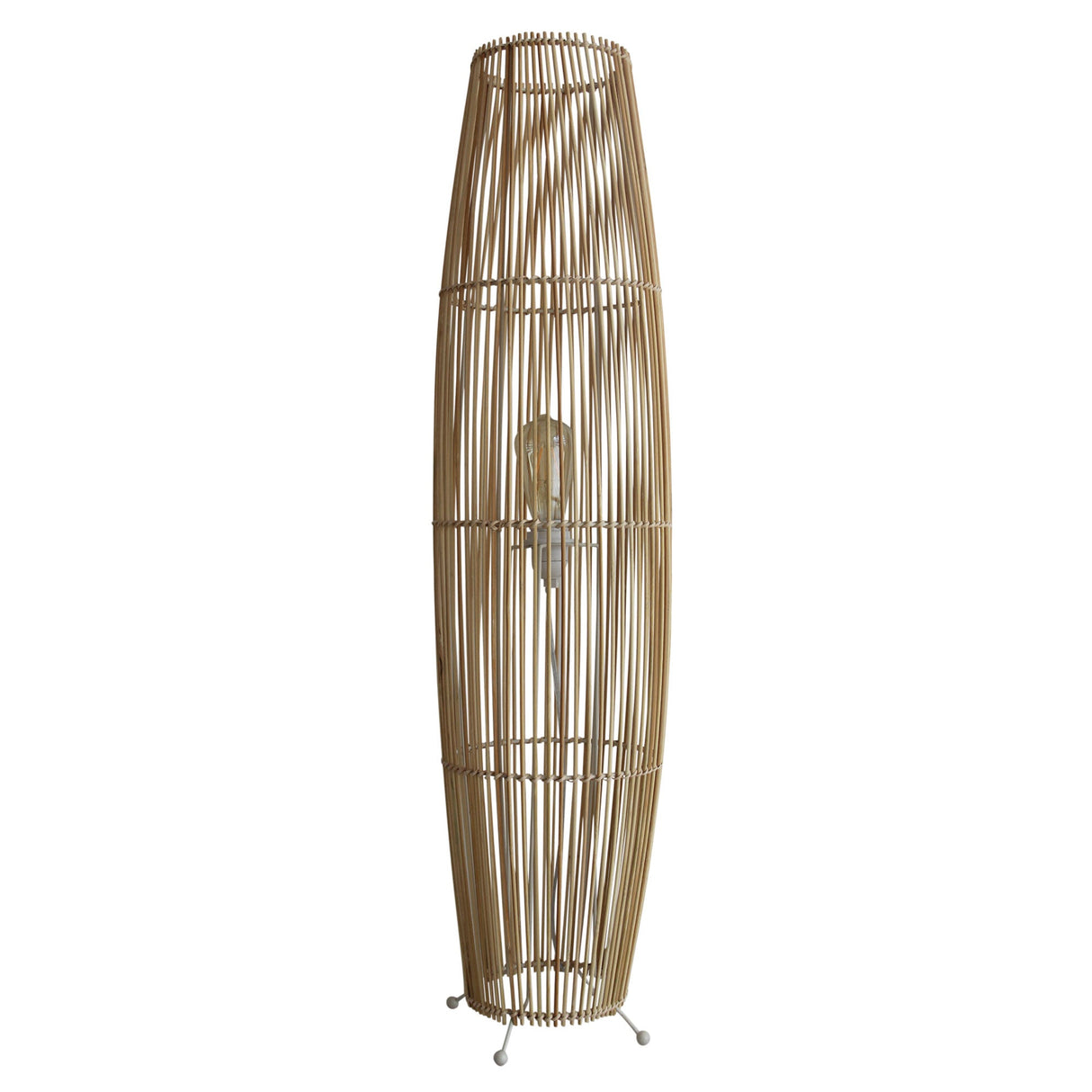 Oriel Lighting MATRAM Rattan Cane Floor Lamp Natural