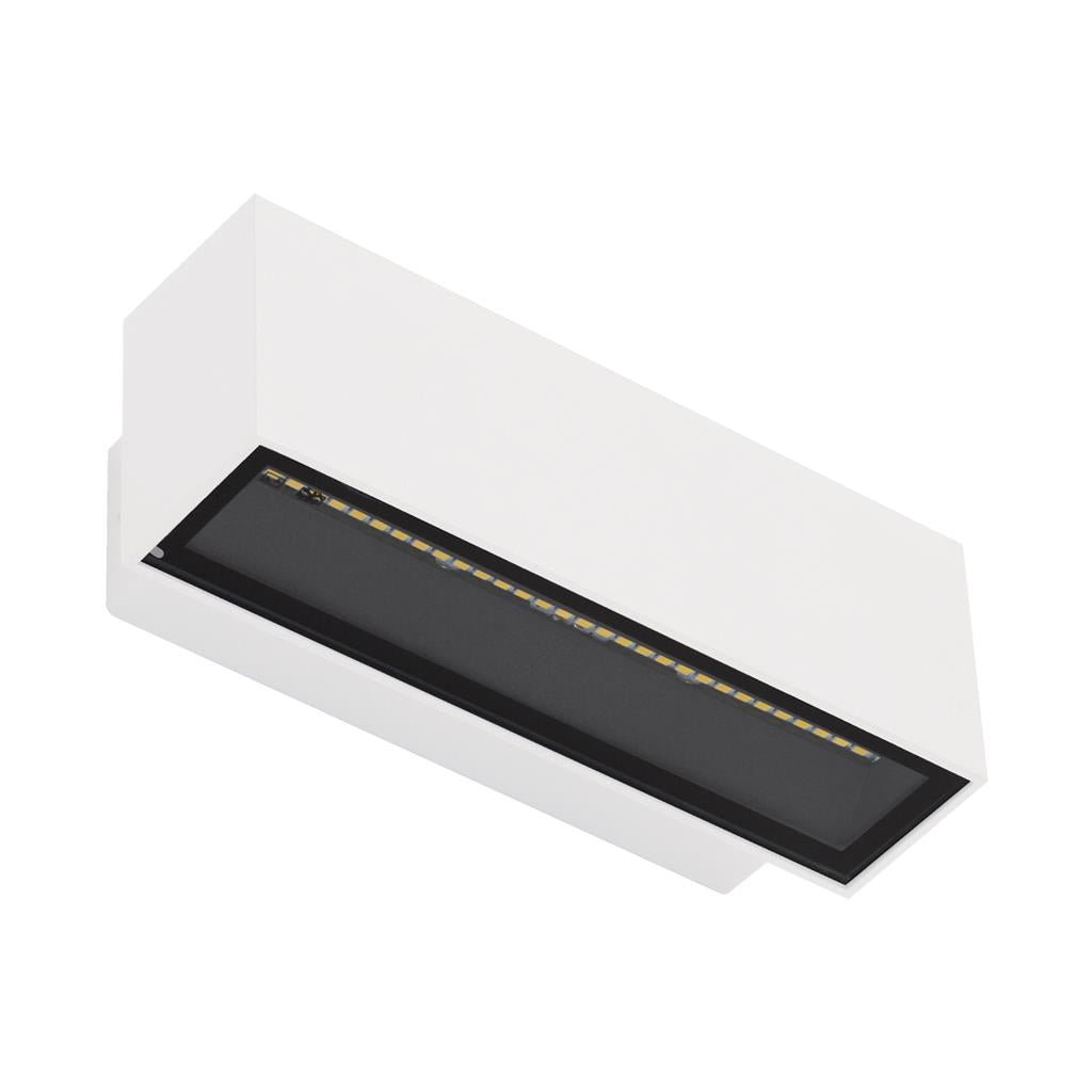 Domus BLOCK-12 240V 12W Two Way LED Wall Light White Finish