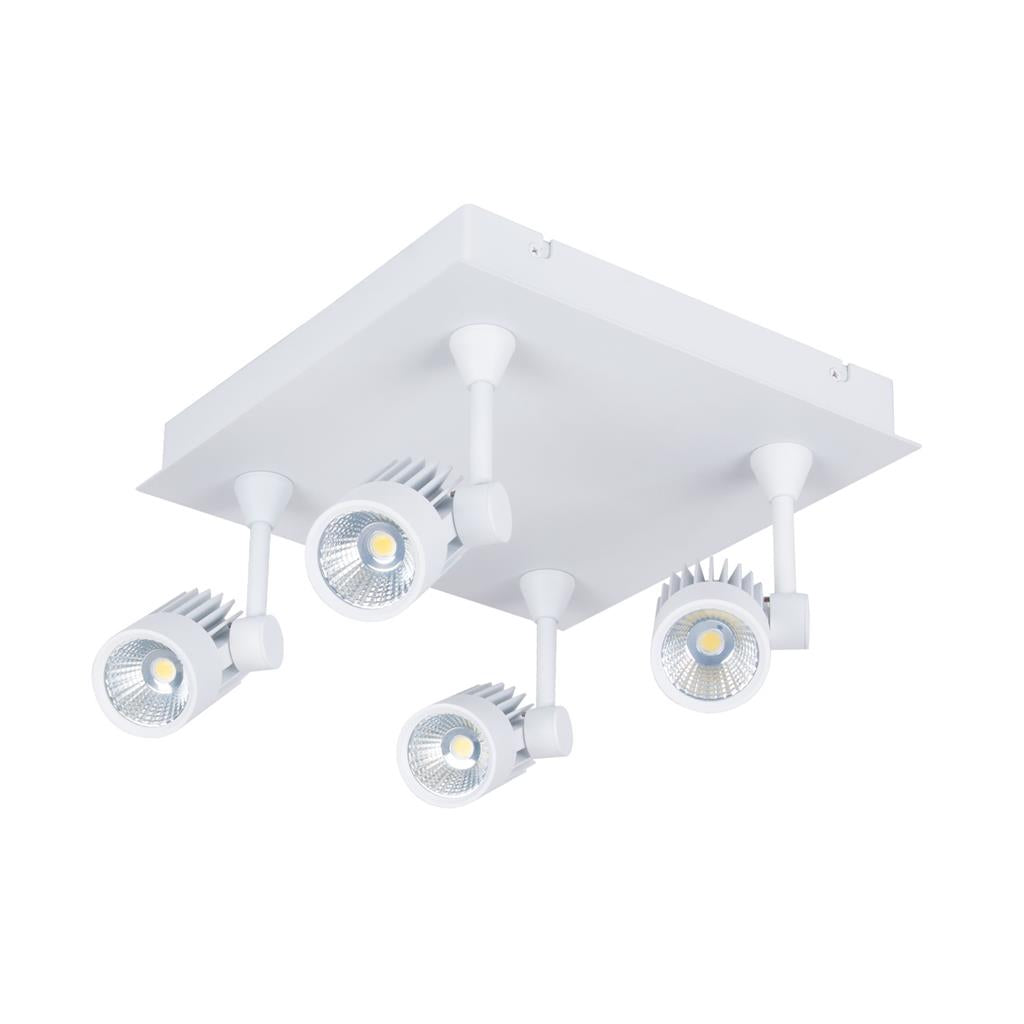 Domus JET-4SQ 4 x 10W LED Spotlight Square White