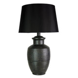 Oriel Lighting ATTICA Aged Black Large Table Lamp 73cm