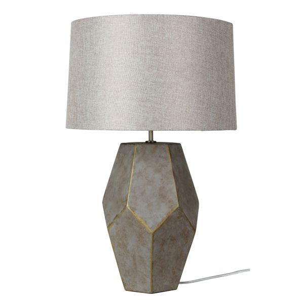 Oriel Lighting PABLO Cubist-inspired Lamp in Gold and Silver