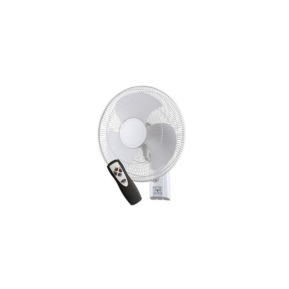 Ventair Zephyr II Oscillating Wall Mounted Fan White with Remote Control