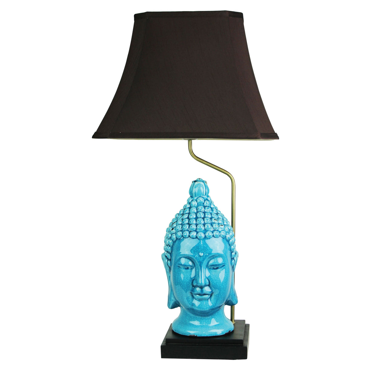 Oriel Lighting JADE BUDDHA Chinese Ceramic Table Lamp with Shade