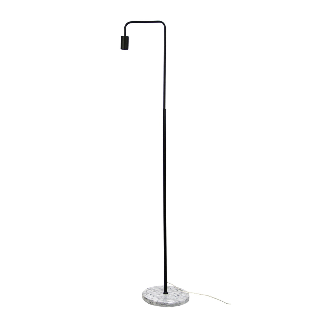 Oriel Lighting VILLE FLOOR LAMP Black Scandi Lamp with Marble Base