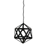 Oriel Lighting GEO 1 Geometric Single Pendant Matt Black