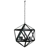 Oriel Lighting GEO 4 Geometric 4-light Pendant Matt Black