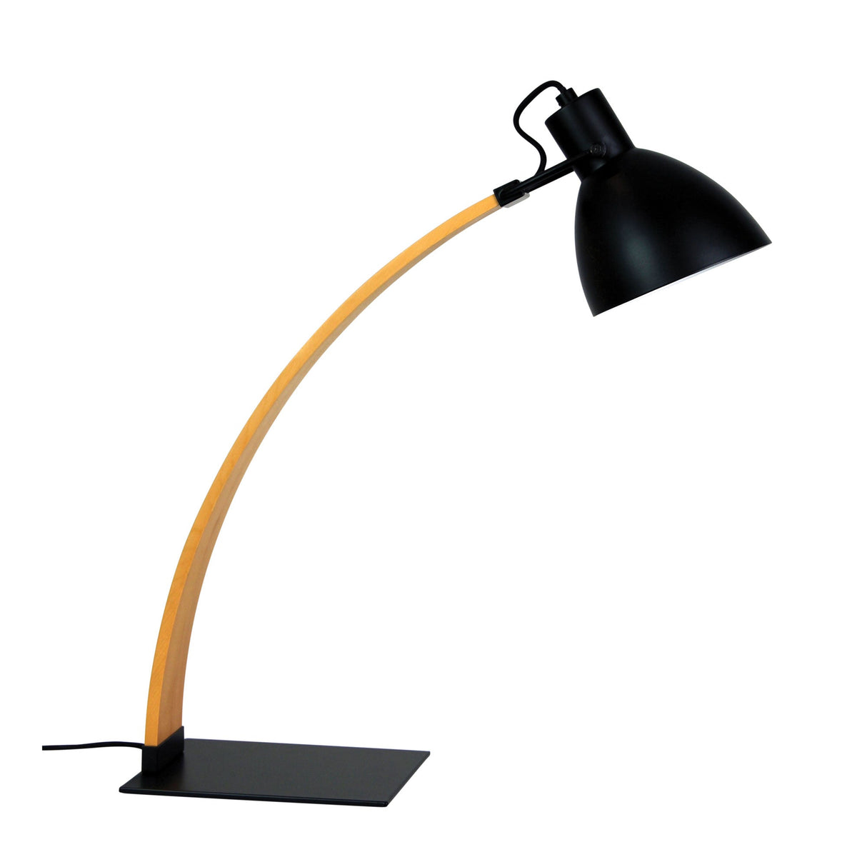 Oriel Lighting PERNO Bronze Rubbed Bronze and Timber Mid Century Task Lamp