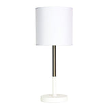 Oriel Lighting CORDA White Hamptons Table Lamp White and Brass